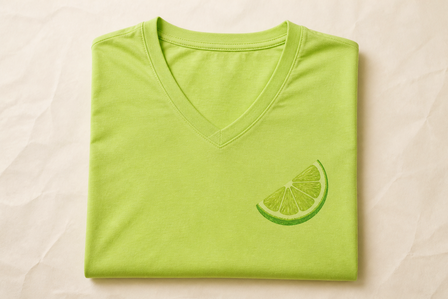 A lime-slice cotton shirt