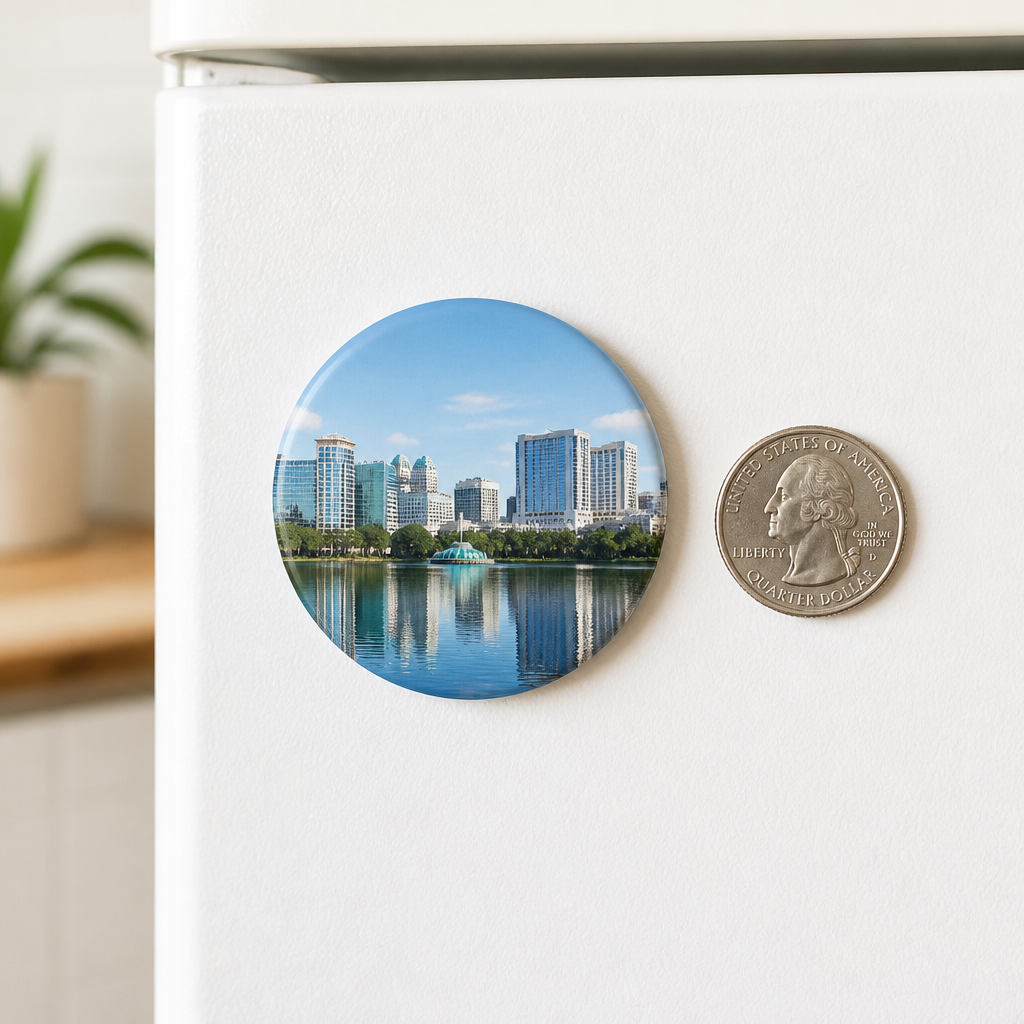 Small city fridge magnet